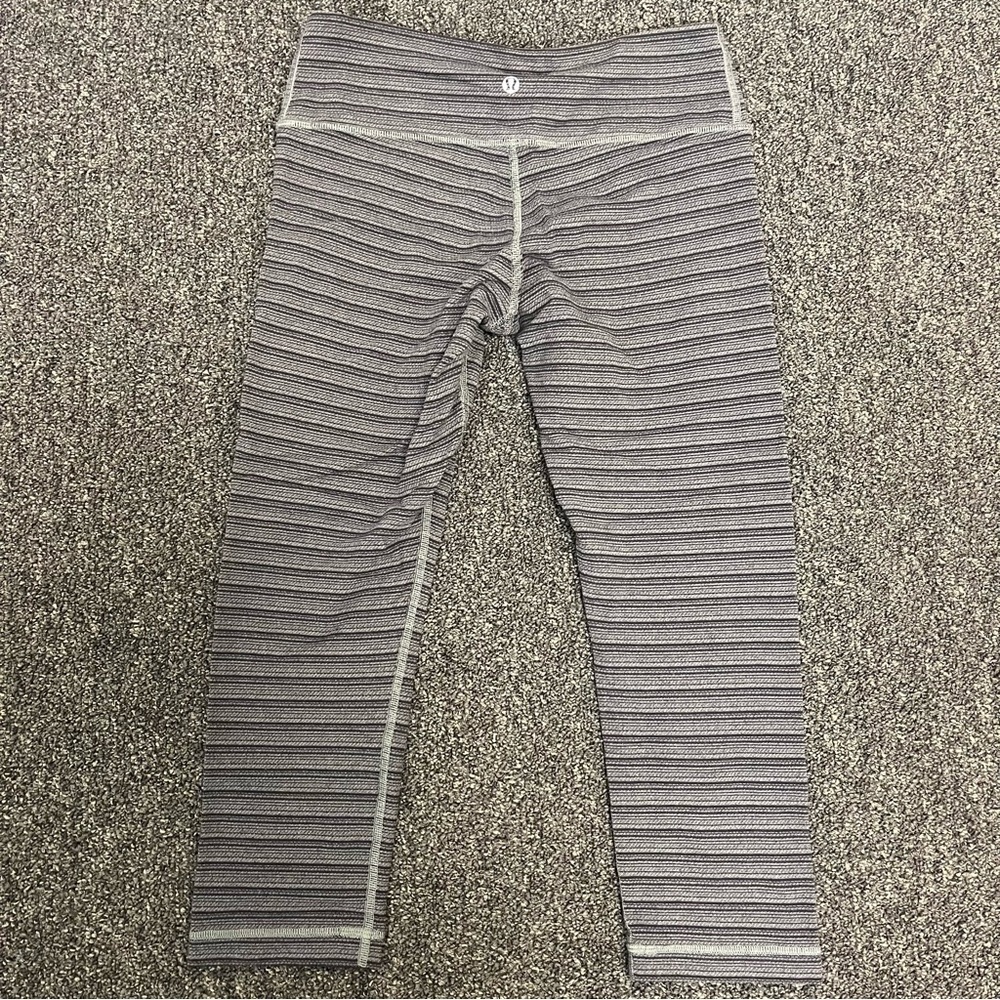 Lululemon Athletica Kids Gray Striped Leggings
